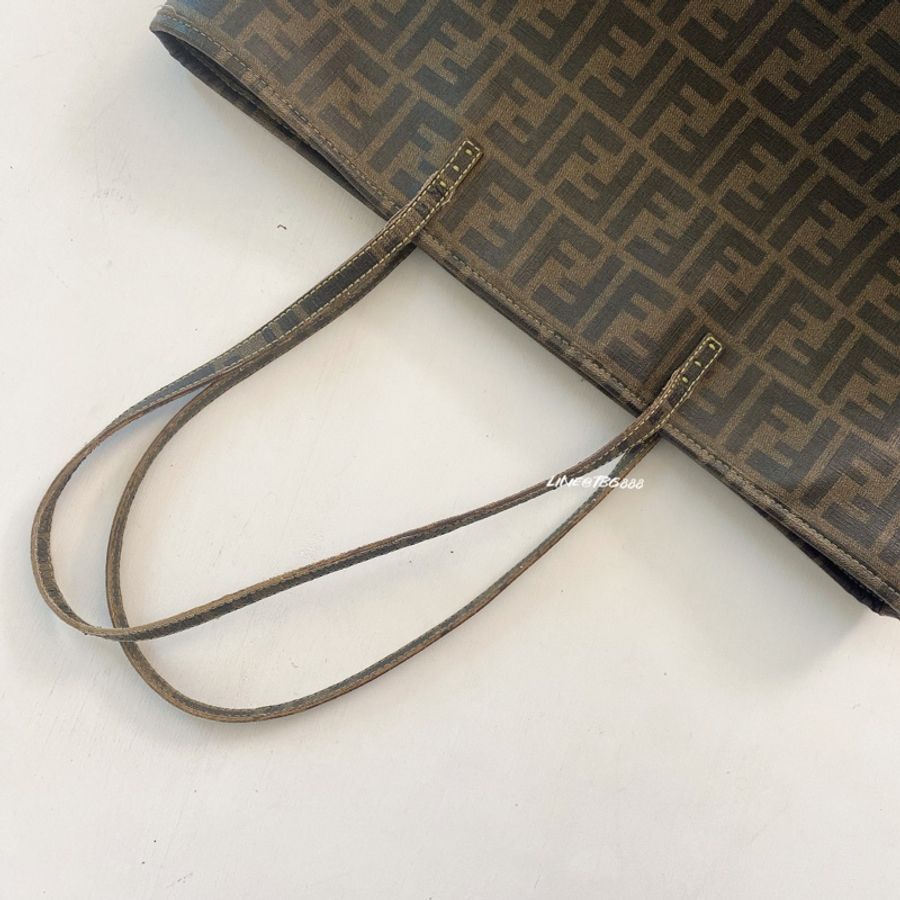 Fendi ROLL BAG CLOTH TOTE 滿版logo托特包-1