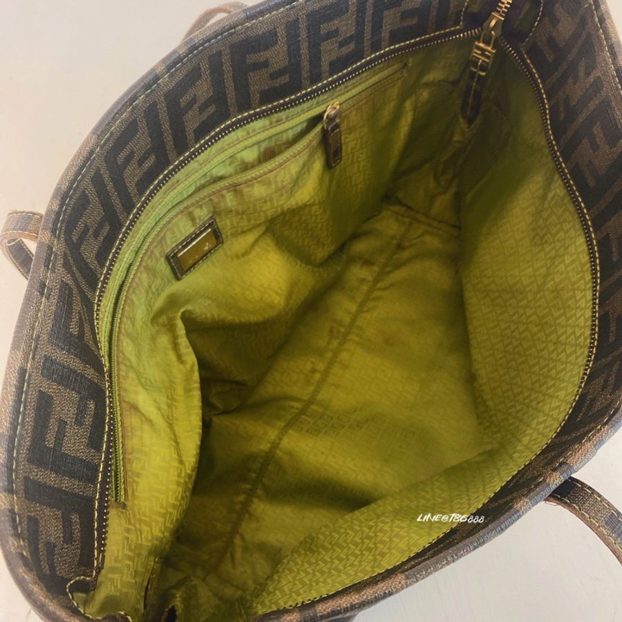 Fendi ROLL BAG CLOTH TOTE 滿版logo托特包-3