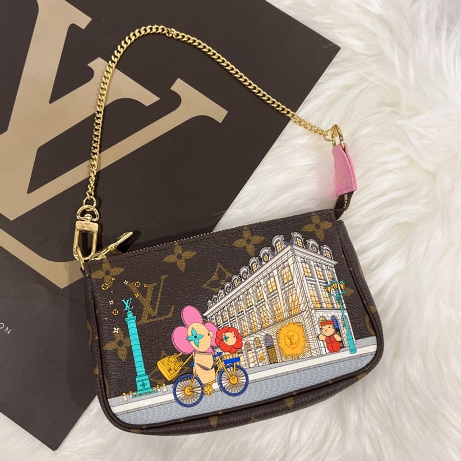 Louis Vuitton LV 2022聖誕限量款 巴黎凡登廣場 薇薇安金鍊小包/化妝包/麻將包-0