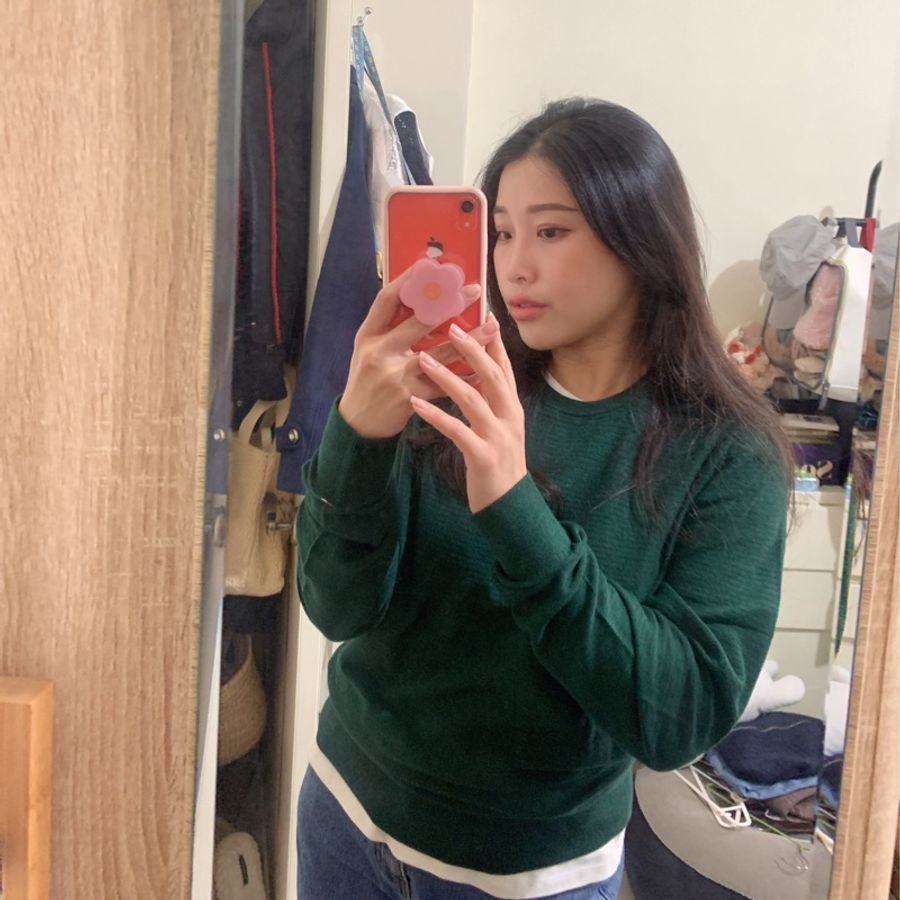 Tommy Hilfiger 綠色毛衣 只有下水洗過跟拍照-5