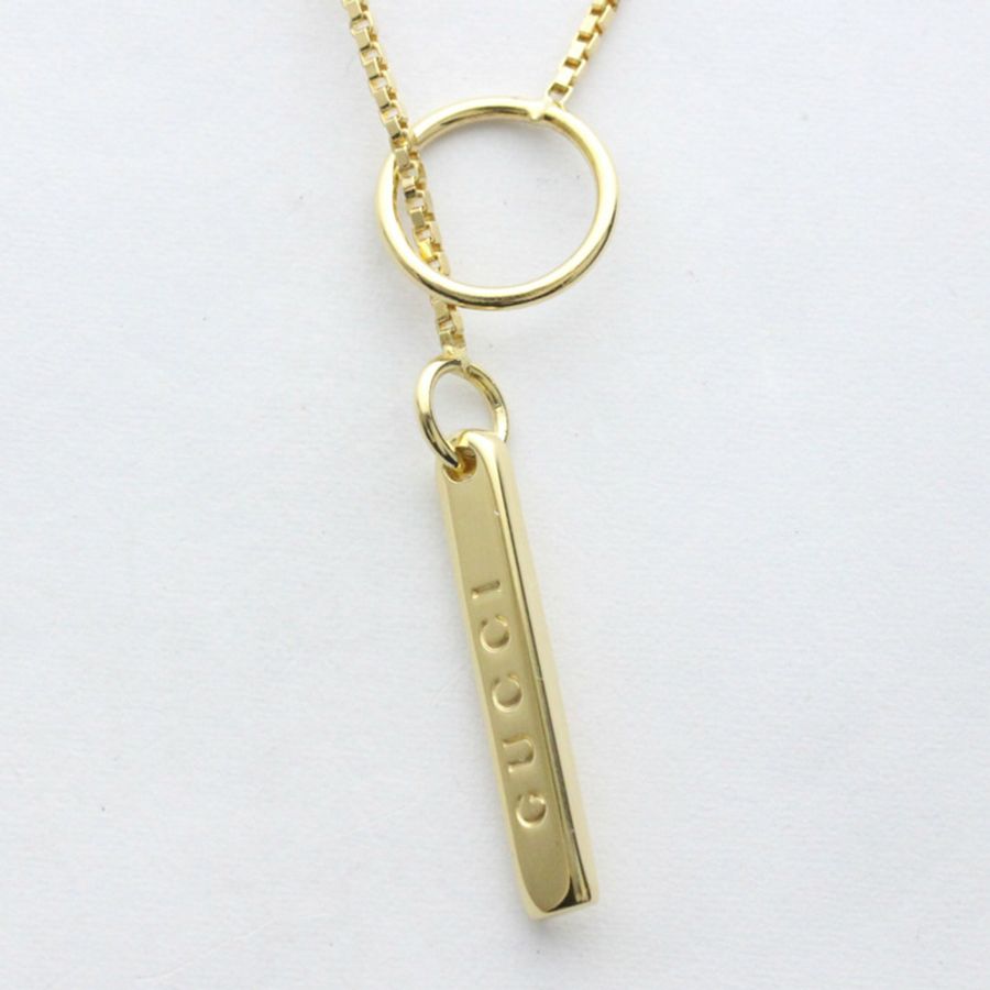 【日本直送】拋光 GUCCI 套索項鍊 18K 黃金 YG 吊墜 BF557155-0
