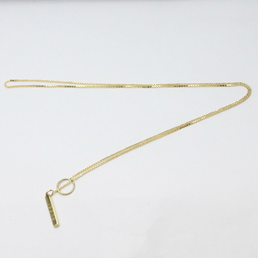 【日本直送】拋光 GUCCI 套索項鍊 18K 黃金 YG 吊墜 BF557155-5