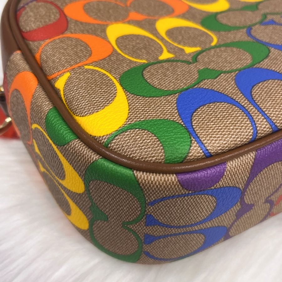 COACH 蔻馳 彩虹LOGO斜背相機包/肩背包/斜背包-2