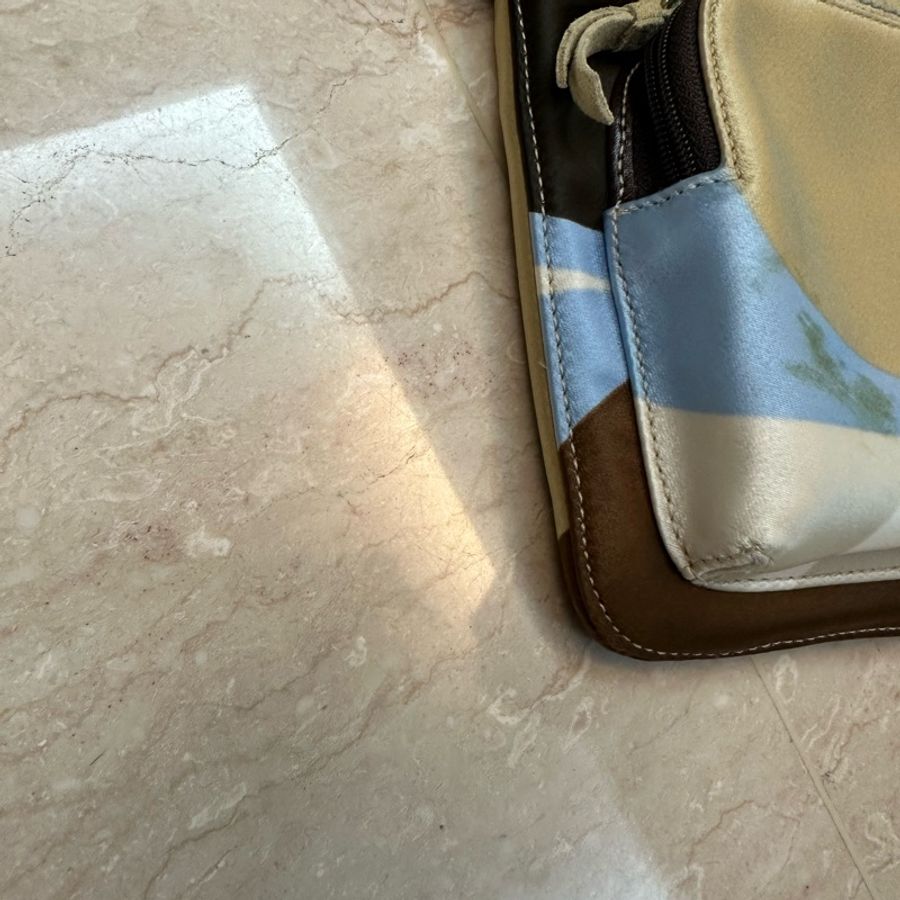 Coach 絲質X雞皮LOGO翻玩肩背小包-6