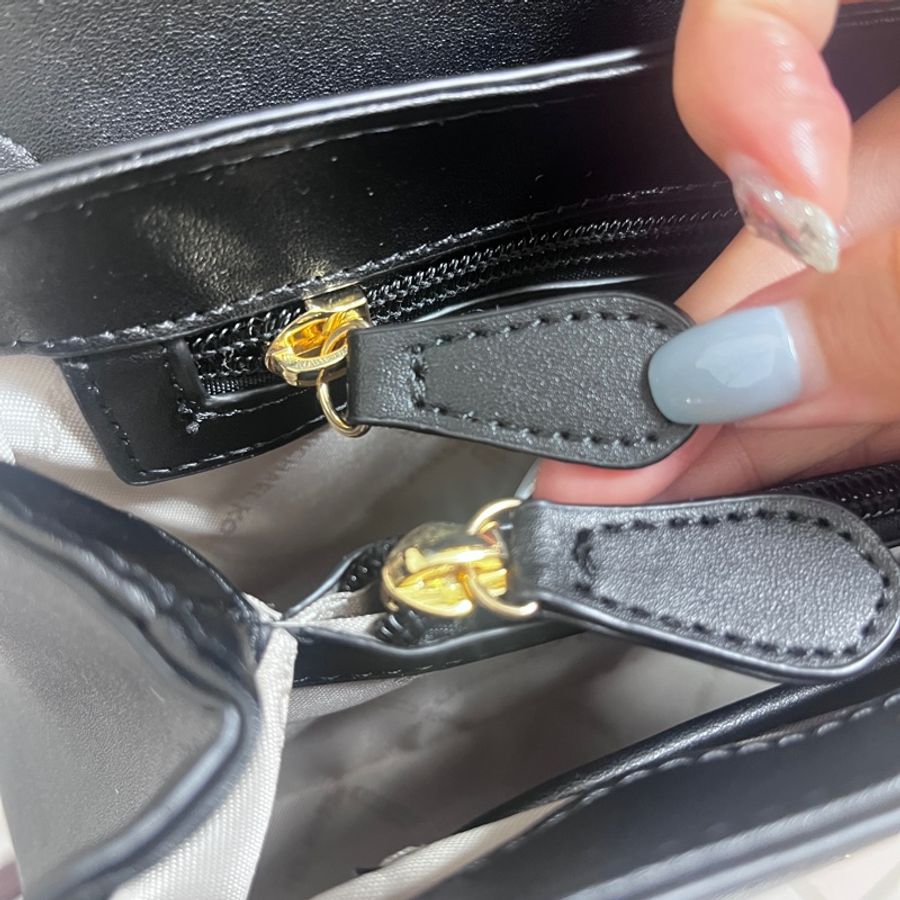 【Michael Kors】MK MICHAEL KORS PARKER金字LOGO牛皮翻蓋釦式編織鏈帶肩背斜背包-4