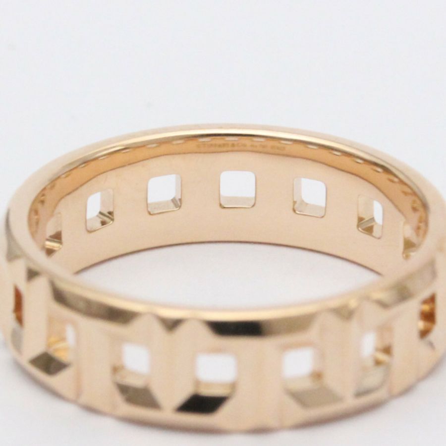 【日本直送】拋光 TIFFANY T True Narrow 戒指 18K 玫瑰金 BF557260-5