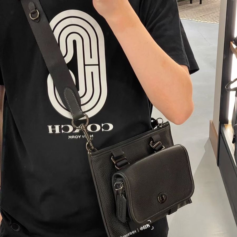 正品!Coach 專櫃款 originals 系列 DINKY袋多功能七合一 斜背包 含 手拿包 小包 棒球手套皮革 男包 女包-4