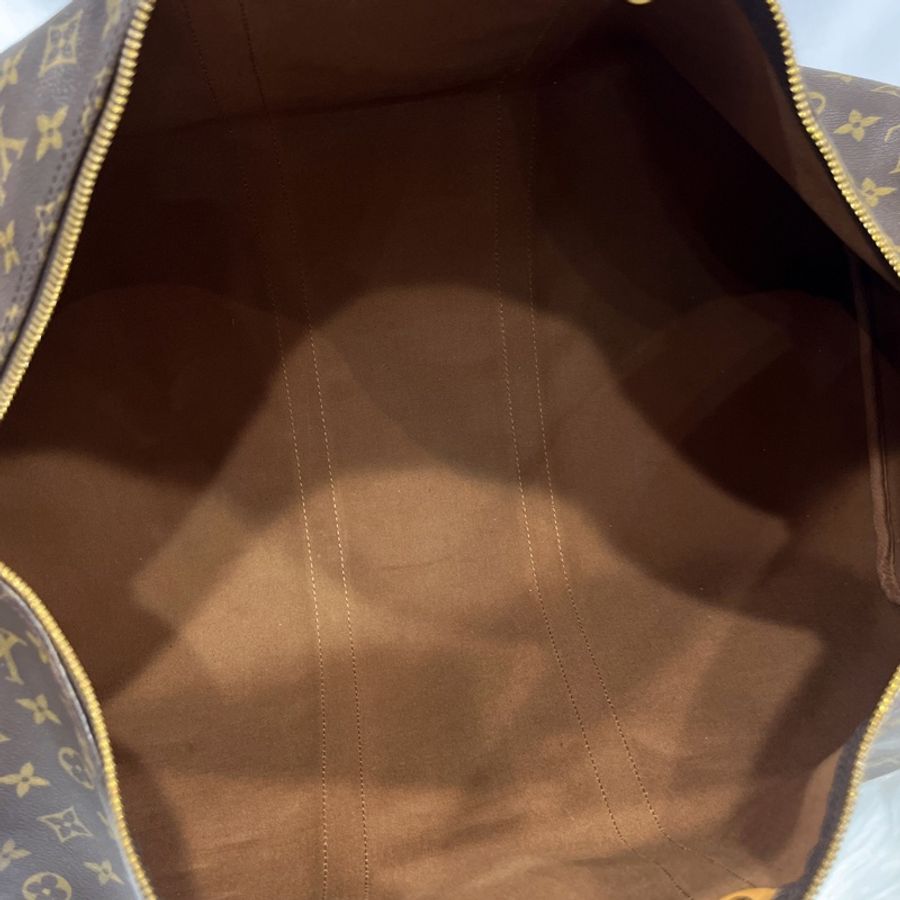 Louis Vuitton LV 老花字紋 55公分keepall 手提旅行袋/行李包/斜背包-9