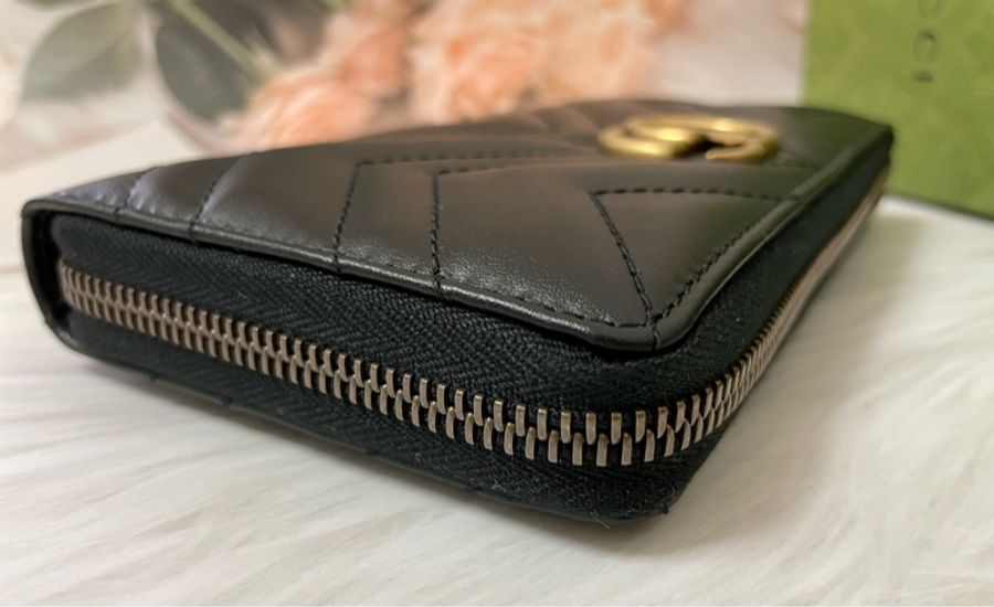 出清🎉正品全新 GUCCI GG Marmont拉鍊長夾-黑-8