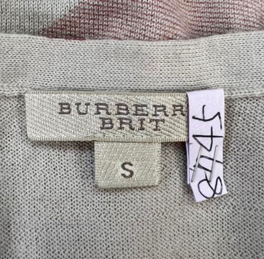 Burberry 氣質粉格毛衣外套-3