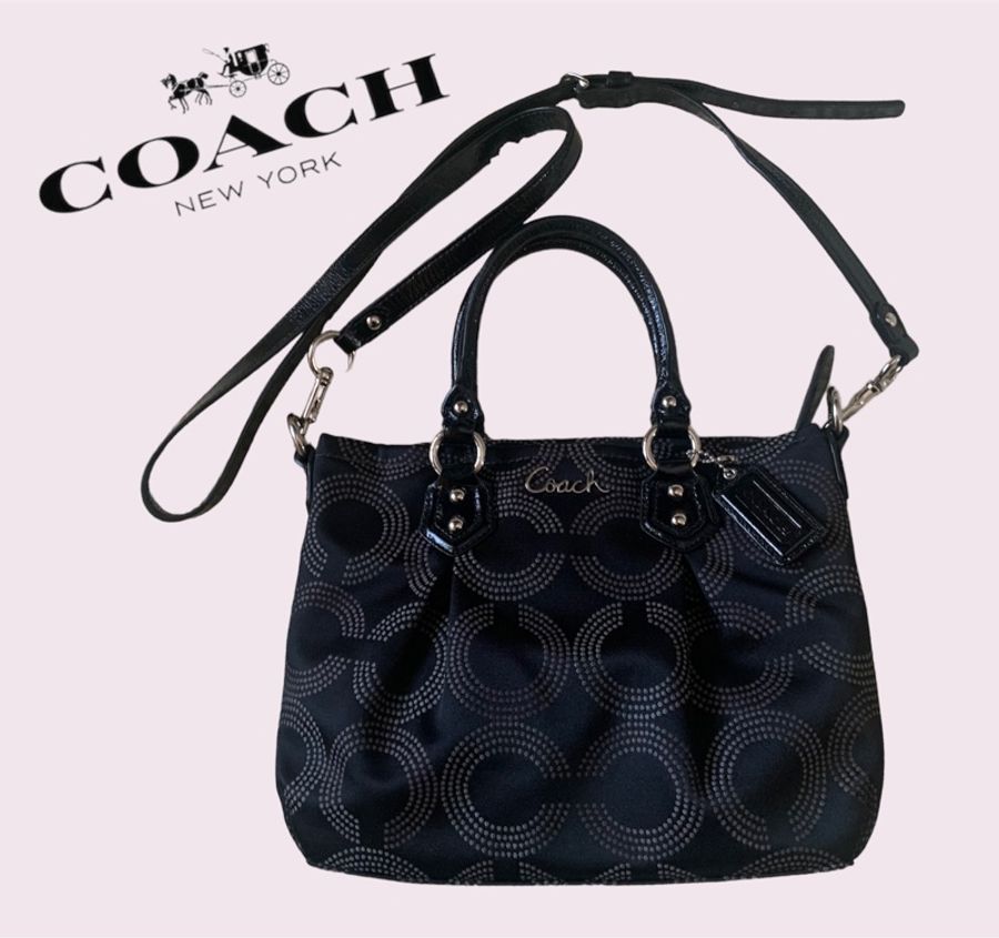 二手私物【COACH】signature 未使用 兩用 斜背可 C logo 美品 手提-0