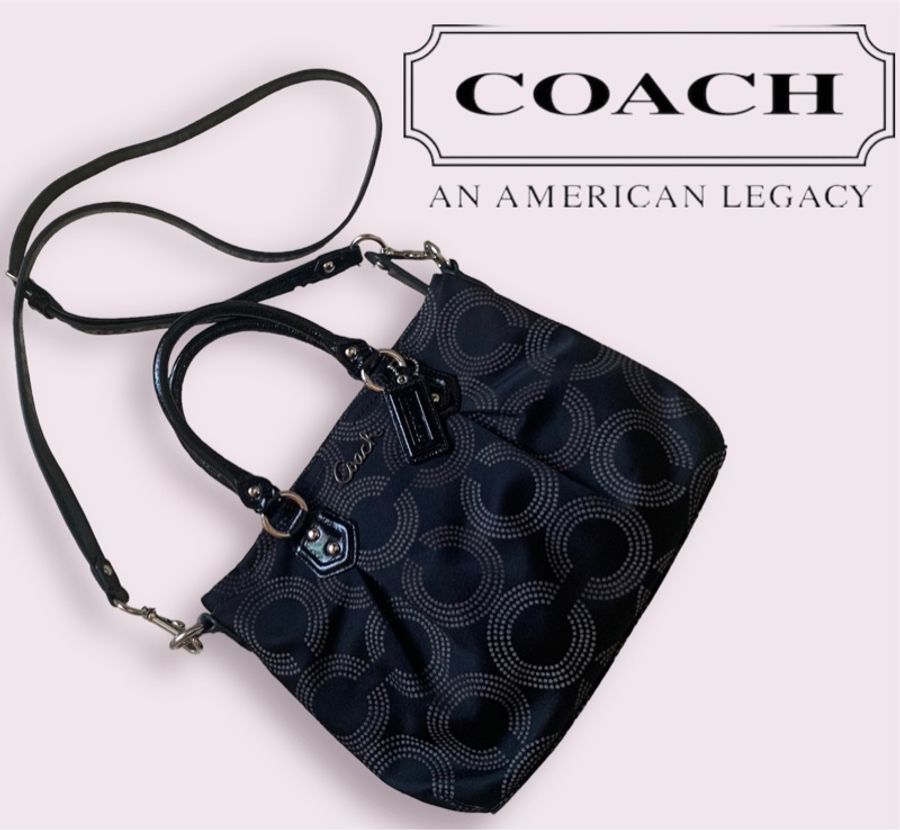 二手私物【COACH】signature 未使用 兩用 斜背可 C logo 美品 手提-1