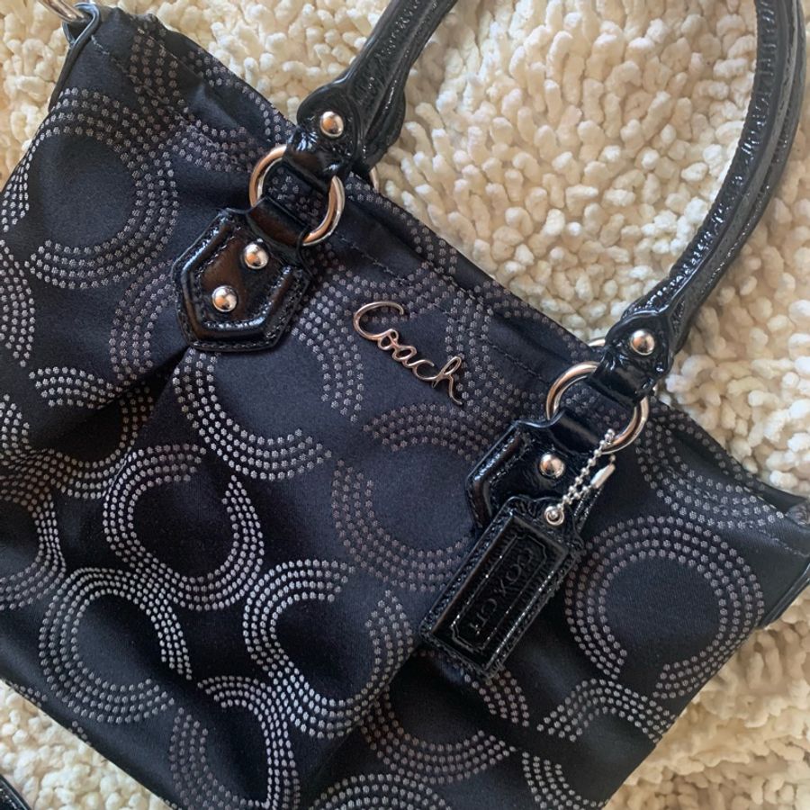 二手私物【COACH】signature 未使用 兩用 斜背可 C logo 美品 手提-8