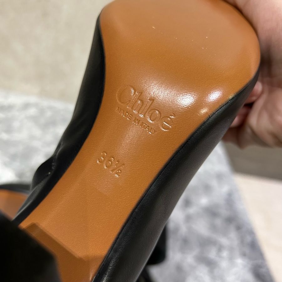 CHLOE 黑色皮革短靴-6