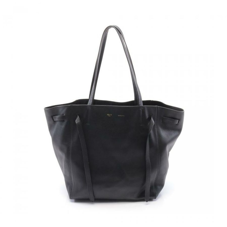 【日本直送】中古CELINE[B]Cabas Phantom 肩包 真皮托特包 黑色-0