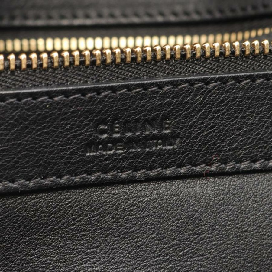 【日本直送】中古CELINE[B]Cabas Phantom 肩包 真皮托特包 黑色-3