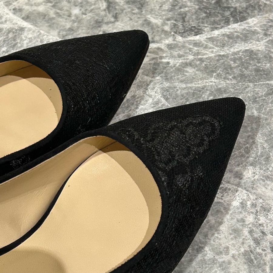 Max Mara 黑色尖頭鞋/蕾絲/平底鞋-4
