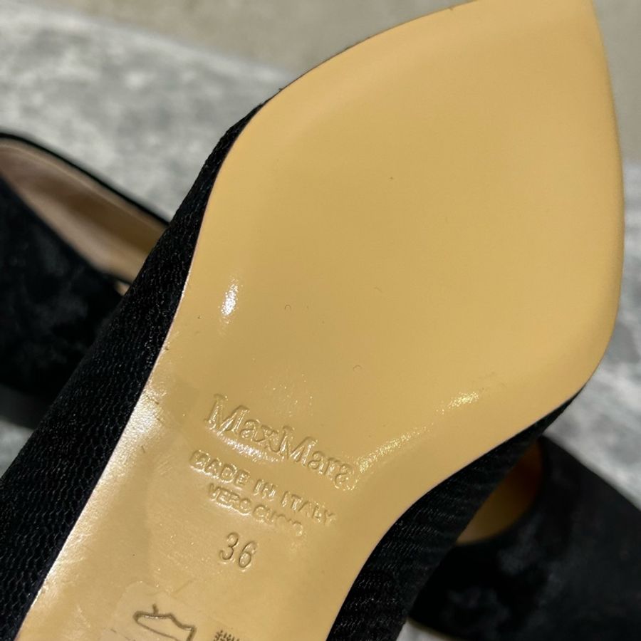 Max Mara 黑色尖頭鞋/蕾絲/平底鞋-6