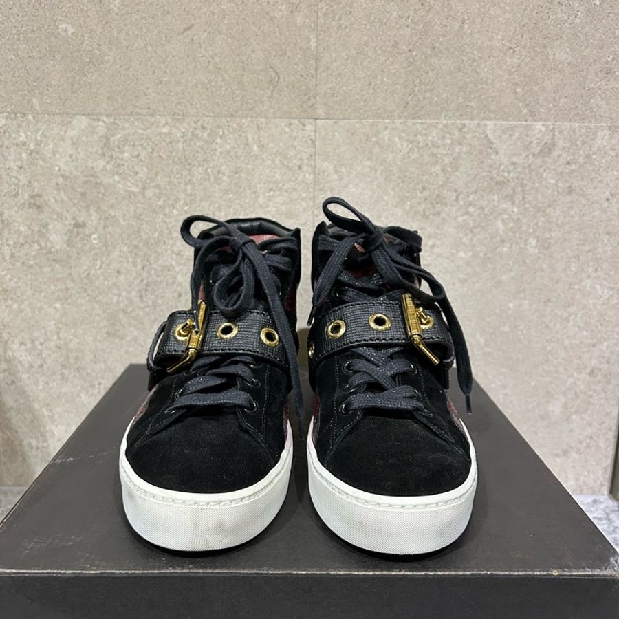 Burberry 高筒運動鞋/休閒鞋/皮革拼接-0