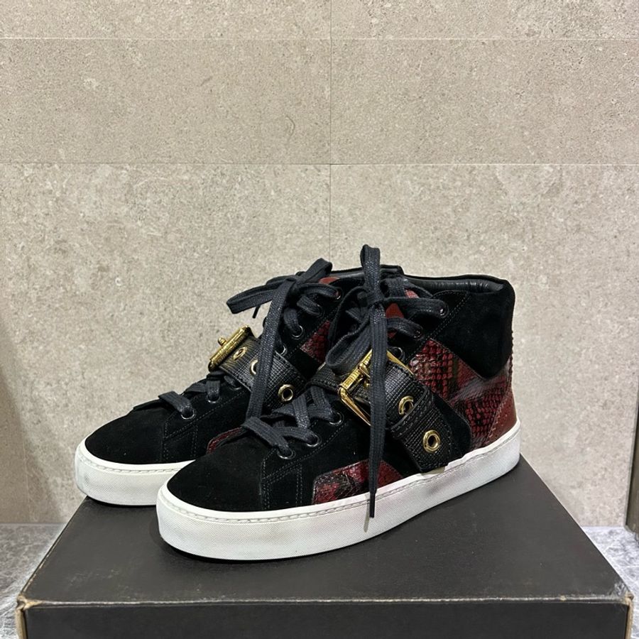 Burberry 高筒運動鞋/休閒鞋/皮革拼接-1