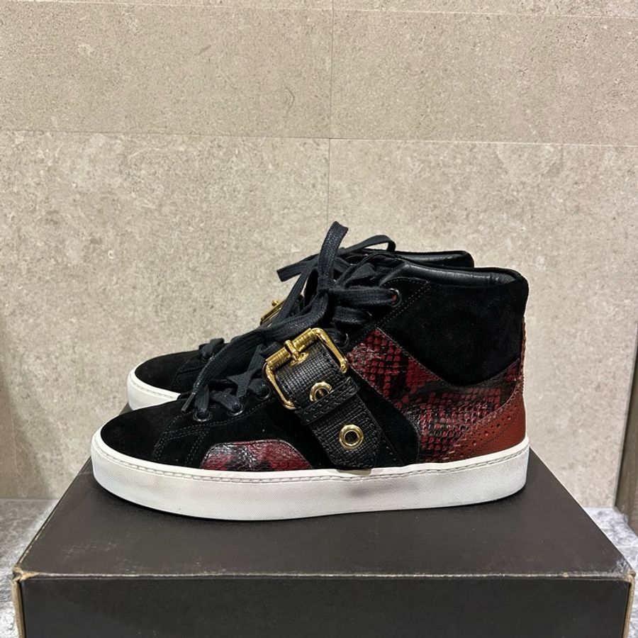 Burberry 高筒運動鞋/休閒鞋/皮革拼接-2