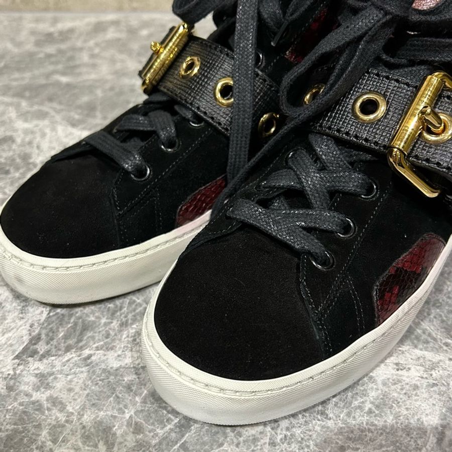 Burberry 高筒運動鞋/休閒鞋/皮革拼接-4