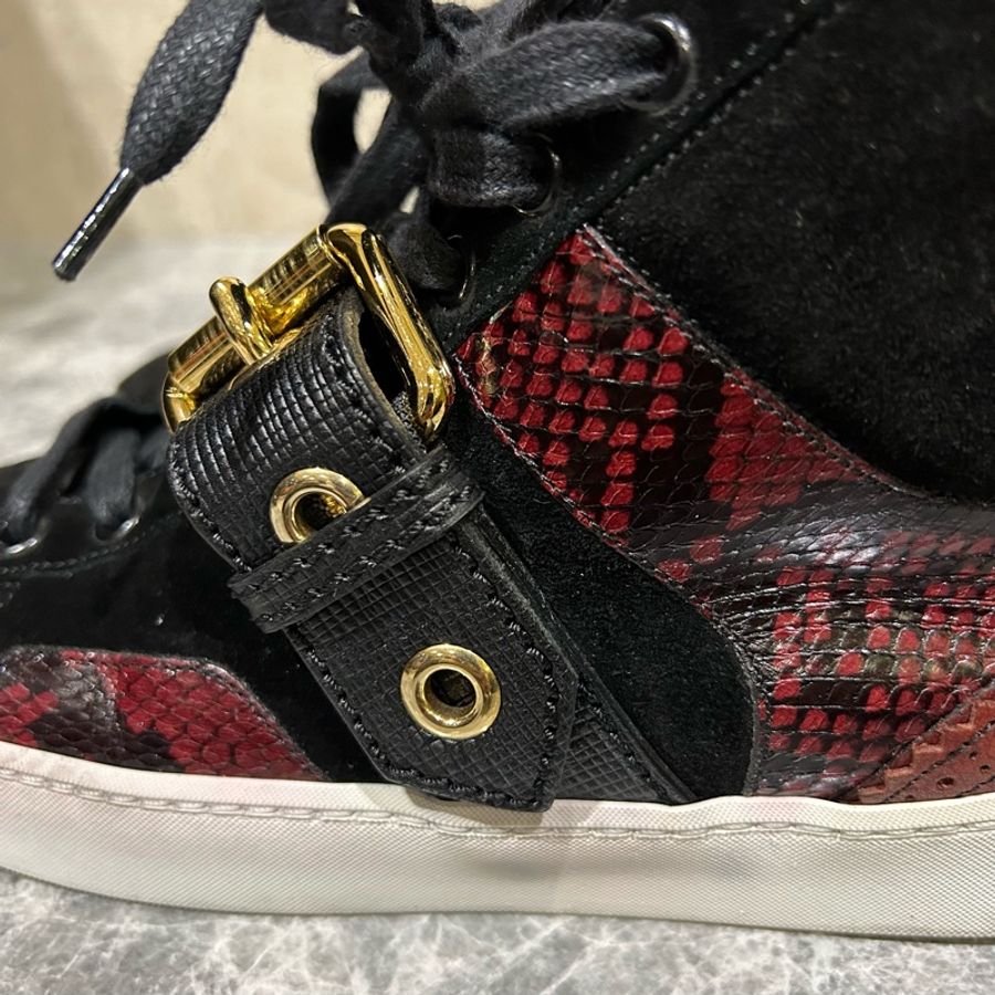 Burberry 高筒運動鞋/休閒鞋/皮革拼接-6