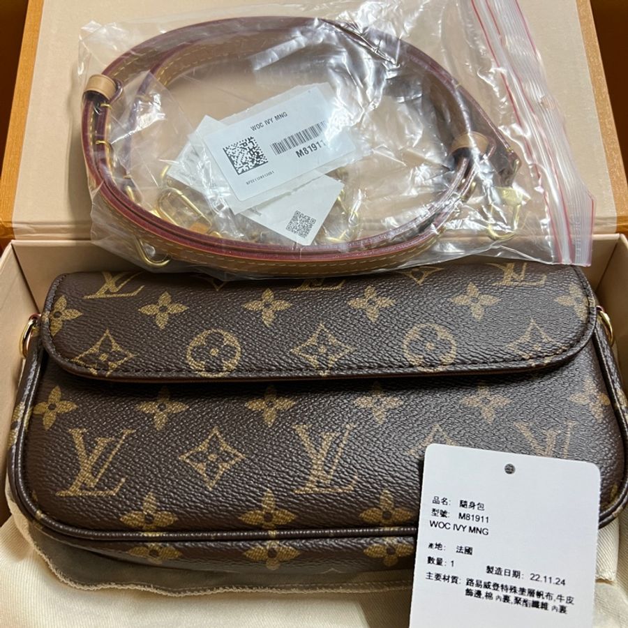 LV M81911 2023早春爆款WOC IVY Monogram原花手提/肩背/斜背包路易威登購於台中三越 LV包包-1