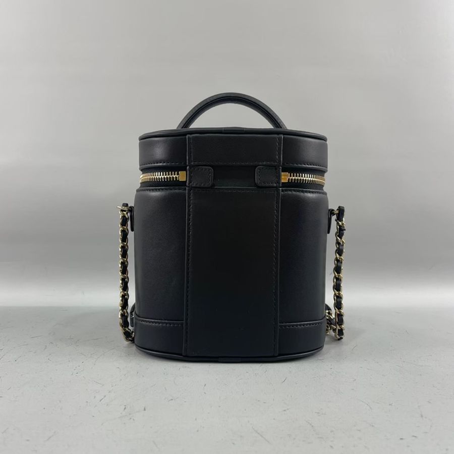 Chanel AS0323黑Box皮帶鏈化妝盒Vanity-3