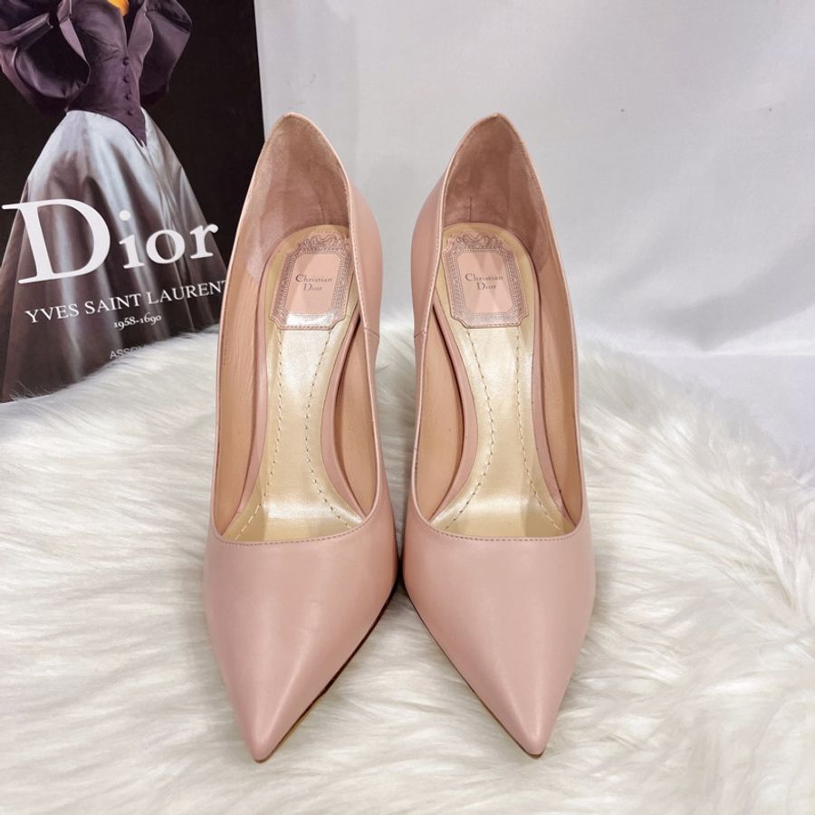Dior迪奧 粉色尖頭高跟鞋37.5號-1