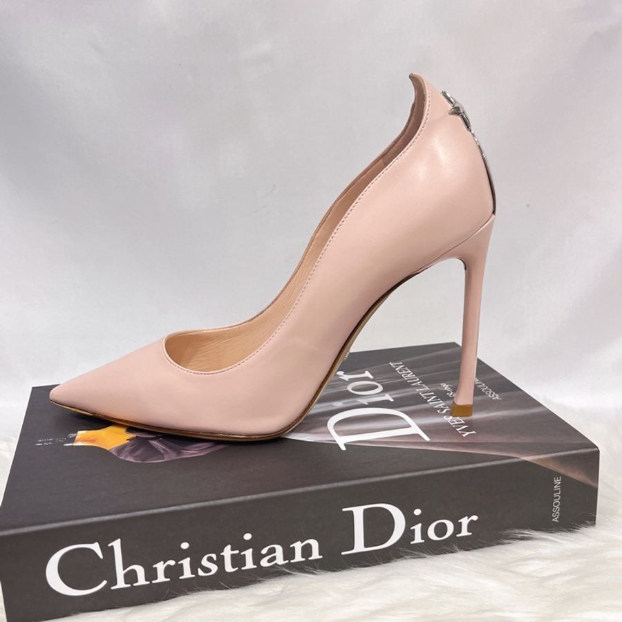 Dior迪奧 粉色尖頭高跟鞋37.5號-4