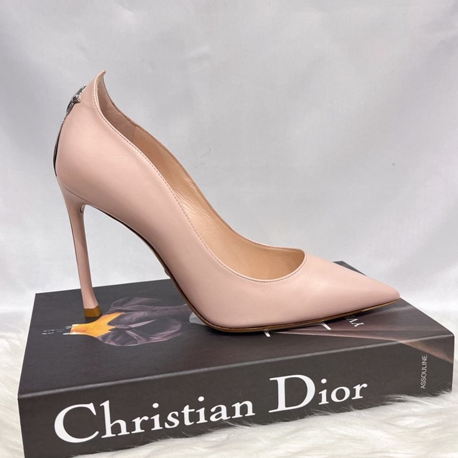 Dior迪奧 粉色尖頭高跟鞋37.5號-5