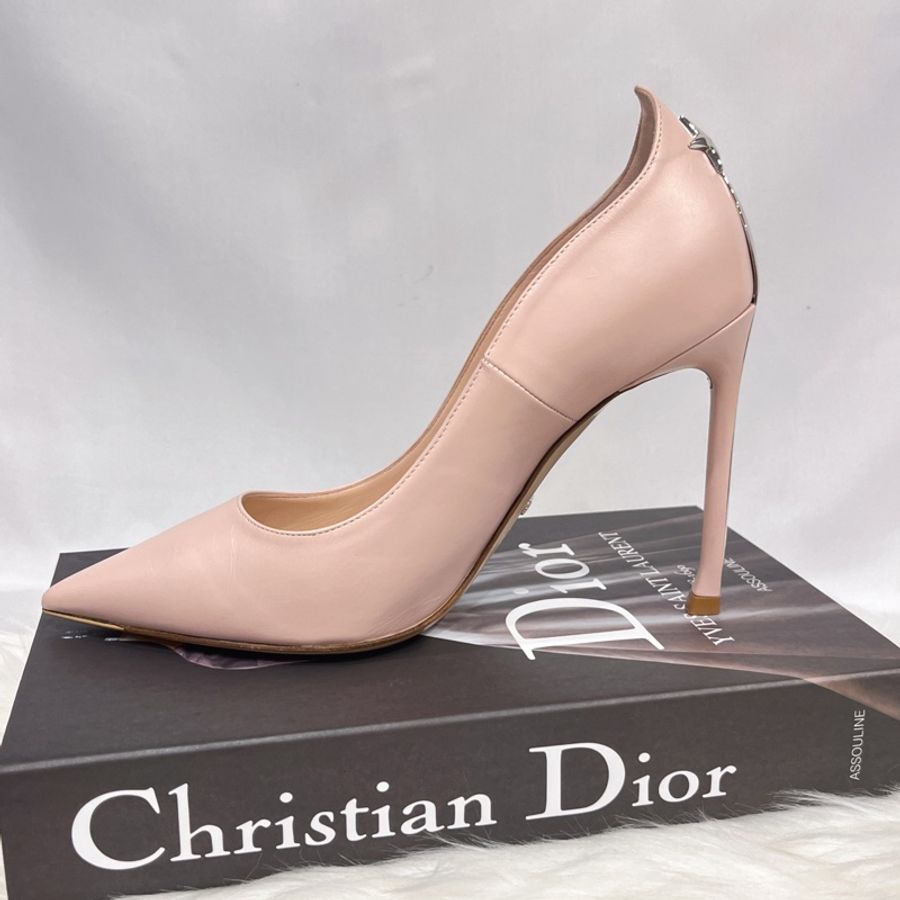 Dior迪奧 粉色尖頭高跟鞋37.5號-6