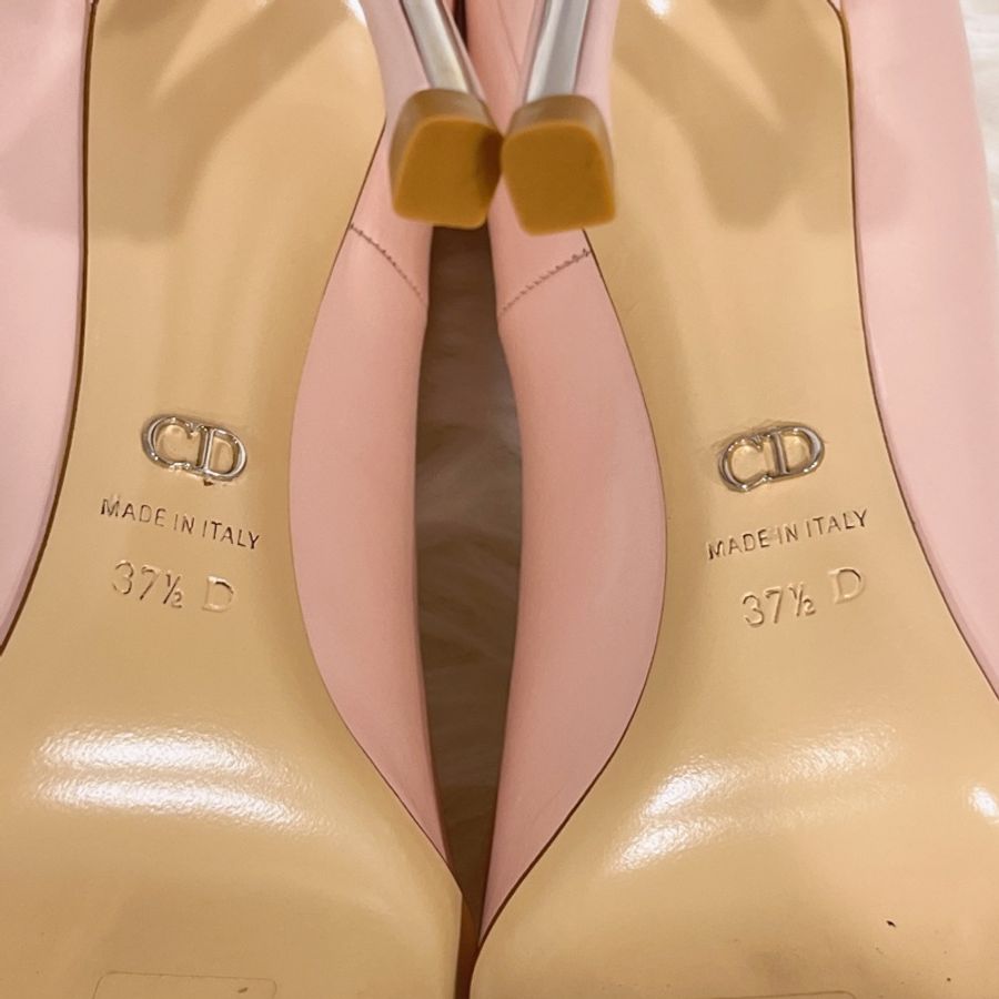 Dior迪奧 粉色尖頭高跟鞋37.5號-8