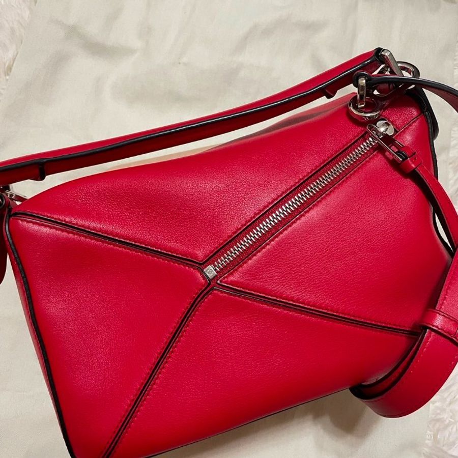 Loewe small puzzle bag scarlet red 拼圖包-2