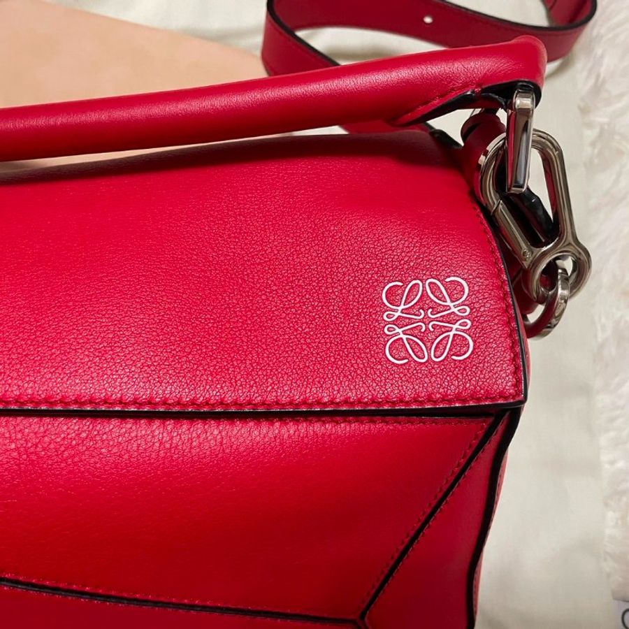 Loewe small puzzle bag scarlet red 拼圖包-3