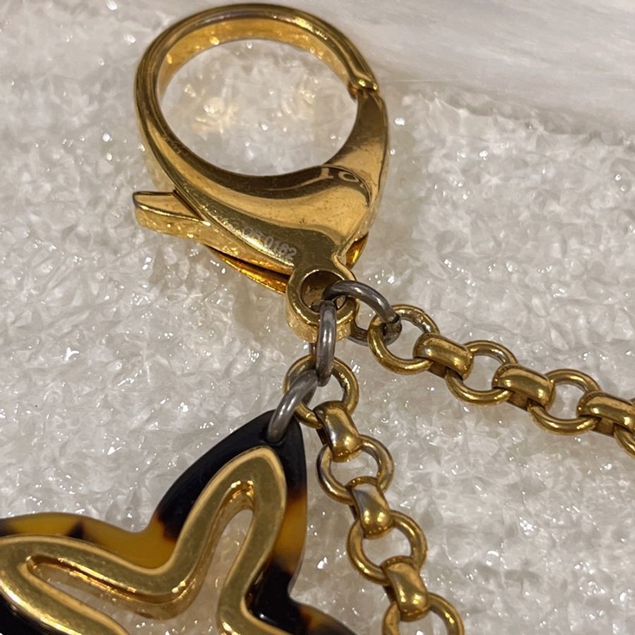 Louis Vuitton LV 金色玳瑁 LOGO造型吊飾/鑰匙圈/掛飾-2