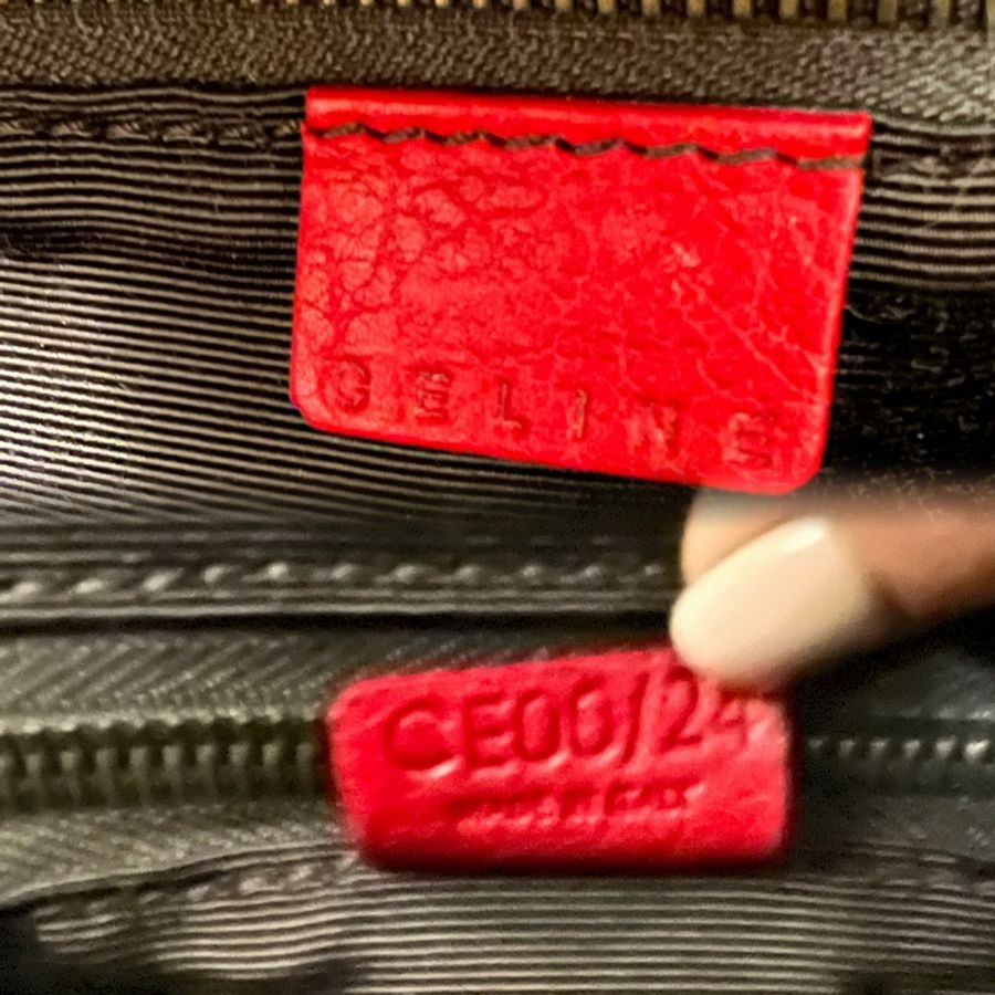 🍒CELINE 紅色手提包 2F230225-3-5