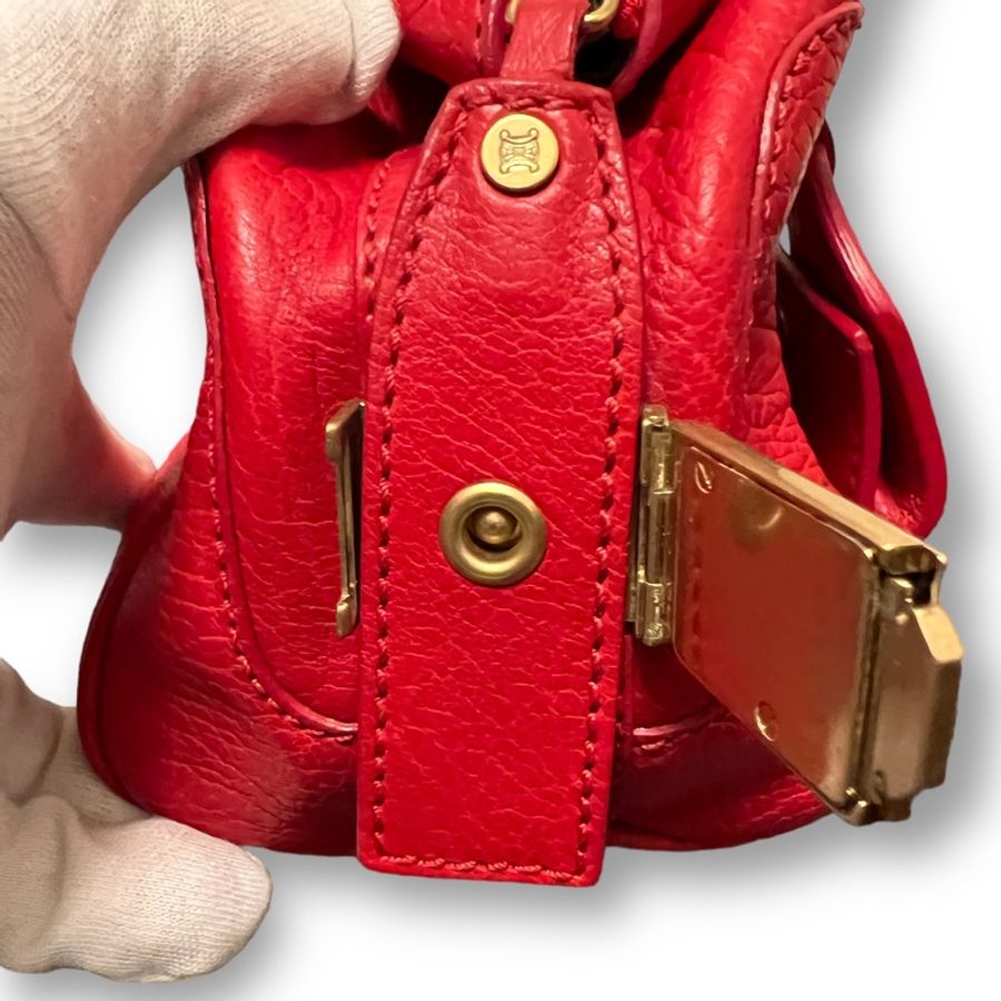 🍒CELINE 紅色手提包 2F230225-3-6