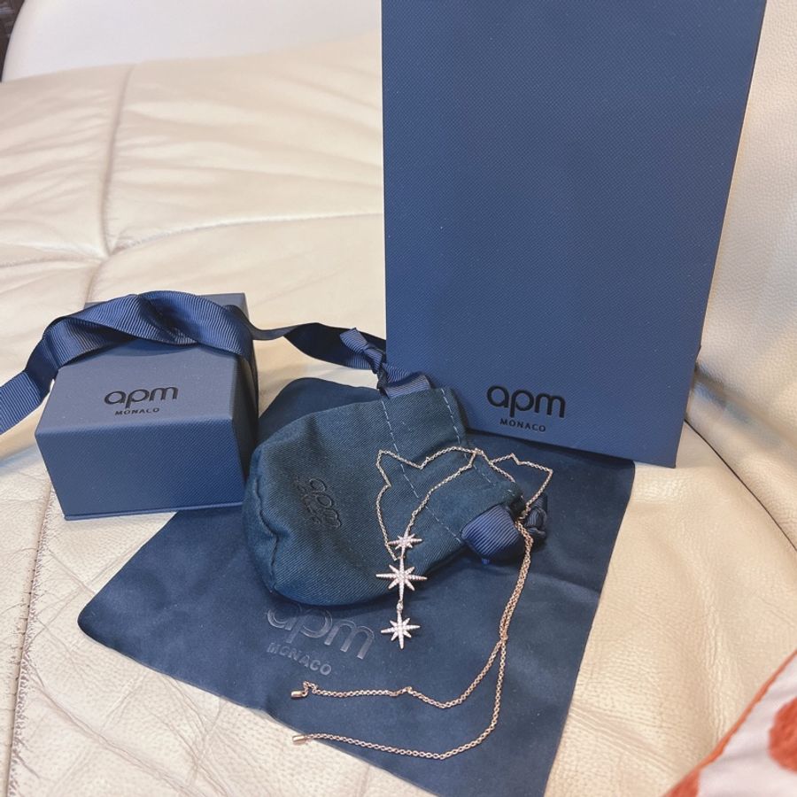 apm 三流星apm 三流星可調節項鍊-玫瑰金/apm monaco-1