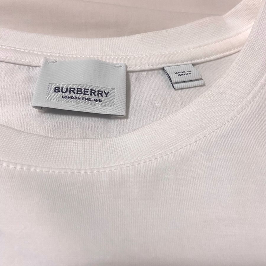 Burberry parker T-shirt logo 刺繡T恤 白色-1