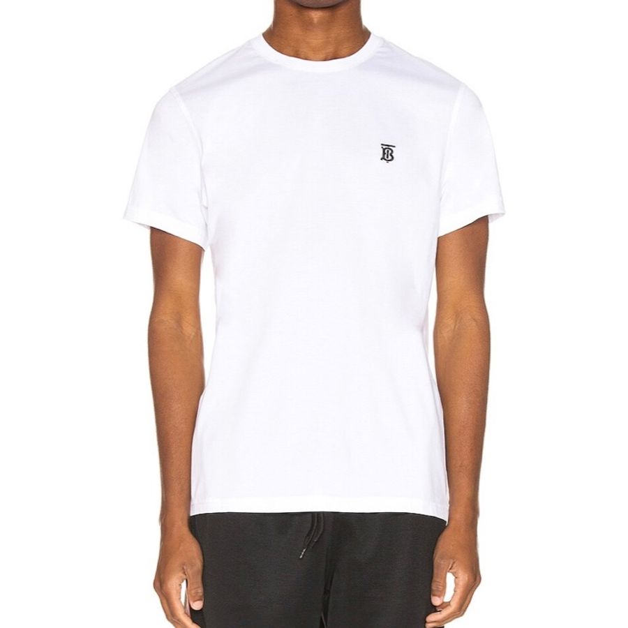 Burberry parker T-shirt logo 刺繡T恤 白色-3