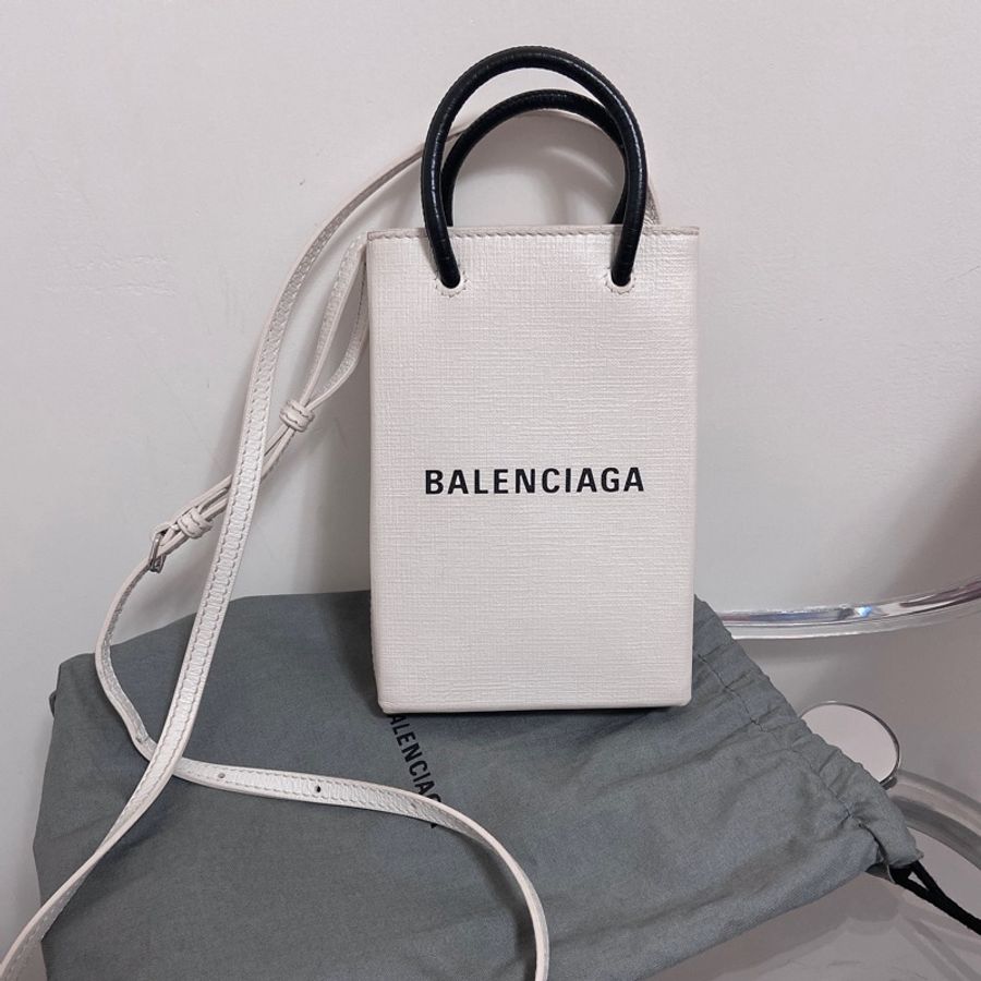 Balenciaga Shopping Phone Holder Bag巴黎世家 手機包小廢包購物包斜背包側背包-0