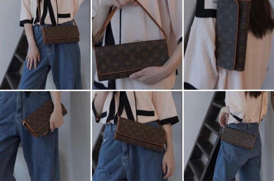 LV VINTAGE經典老花信封包/腰包/手拿包-18
