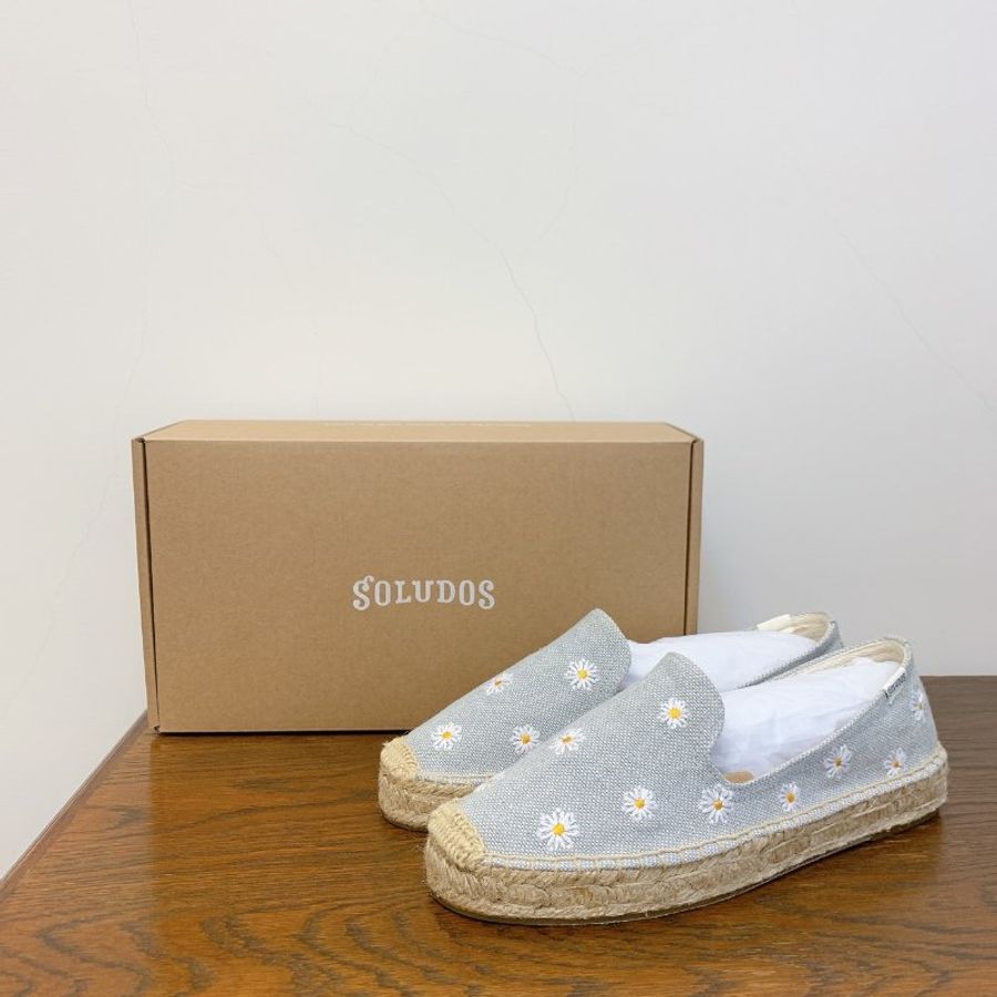 全新 Soludos Daisies Embroidered Espadrilles 雛菊刺繡帆布草編鞋懶人鞋 🌼 購自 Shopbop-0