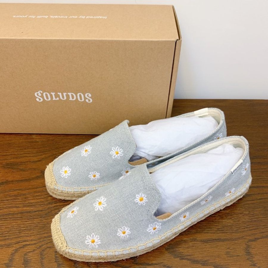 全新 Soludos Daisies Embroidered Espadrilles 雛菊刺繡帆布草編鞋懶人鞋 🌼 購自 Shopbop-1