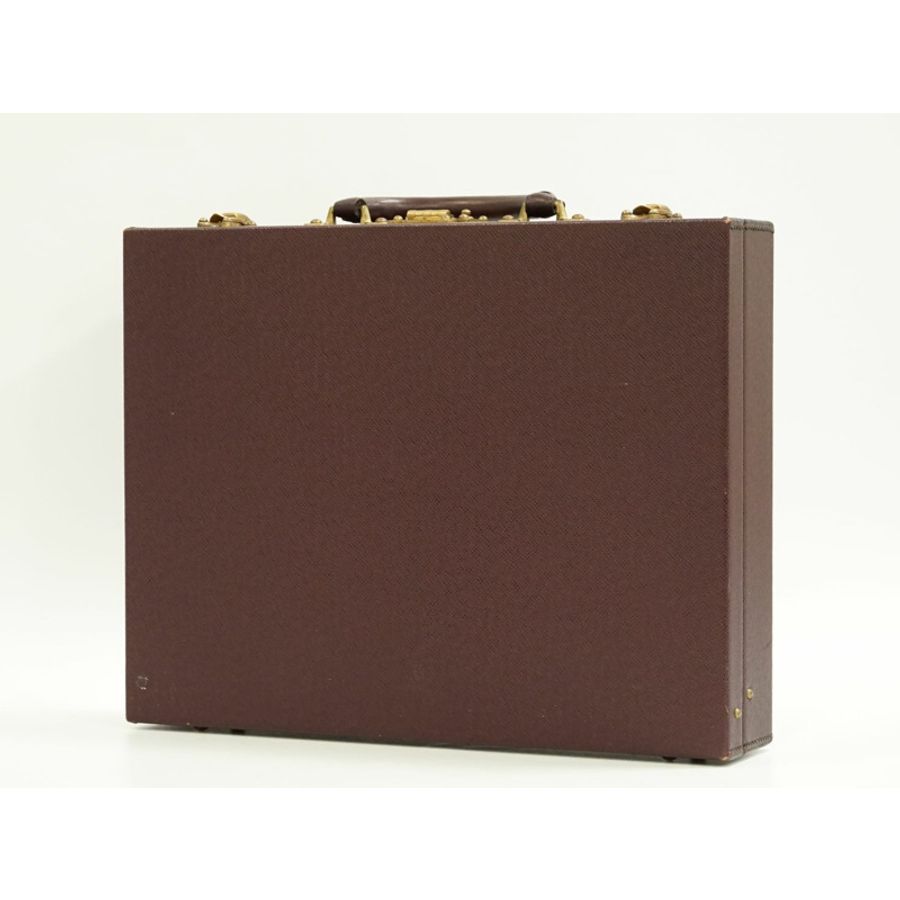 正品路易威登 LOUIS VUITTON LV Diplomat Taiga 皮革公文包後備箱手提包 Acajou Bordeaux M30016 Diplomate Vuitton 包二手-1