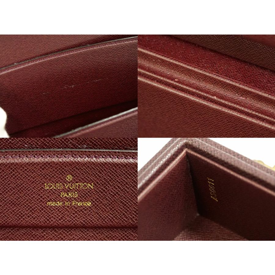 正品路易威登 LOUIS VUITTON LV Diplomat Taiga 皮革公文包後備箱手提包 Acajou Bordeaux M30016 Diplomate Vuitton 包二手-8