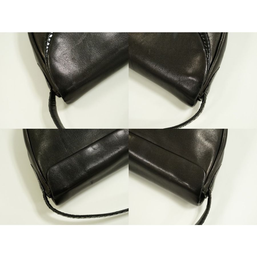 真正的紀梵希 GIVENCHY 皮革單肩包 pochette 黑色包使用-5