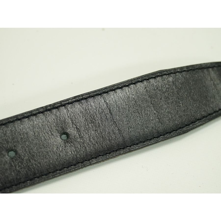 正品愛馬仕 HERMES H 腰帶 Constance 雙面腰帶 □F 雕刻 2002 皮革黑色藍色牛仔褲淺藍色銀色硬件女士服裝配件二手-4
